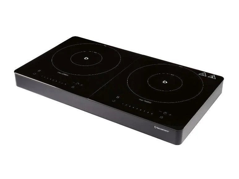 Silvercrest dubbele inductiekookplaat/Induction Cooker, Ophalen, Zwart, 50 tot 100 cm, Zo goed als nieuw
