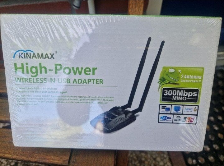 KINAMAX High-Power Wireless-N USB Adapter 300Mbps, Ophalen of Verzenden, Nieuw, Extern, KINAMAX
