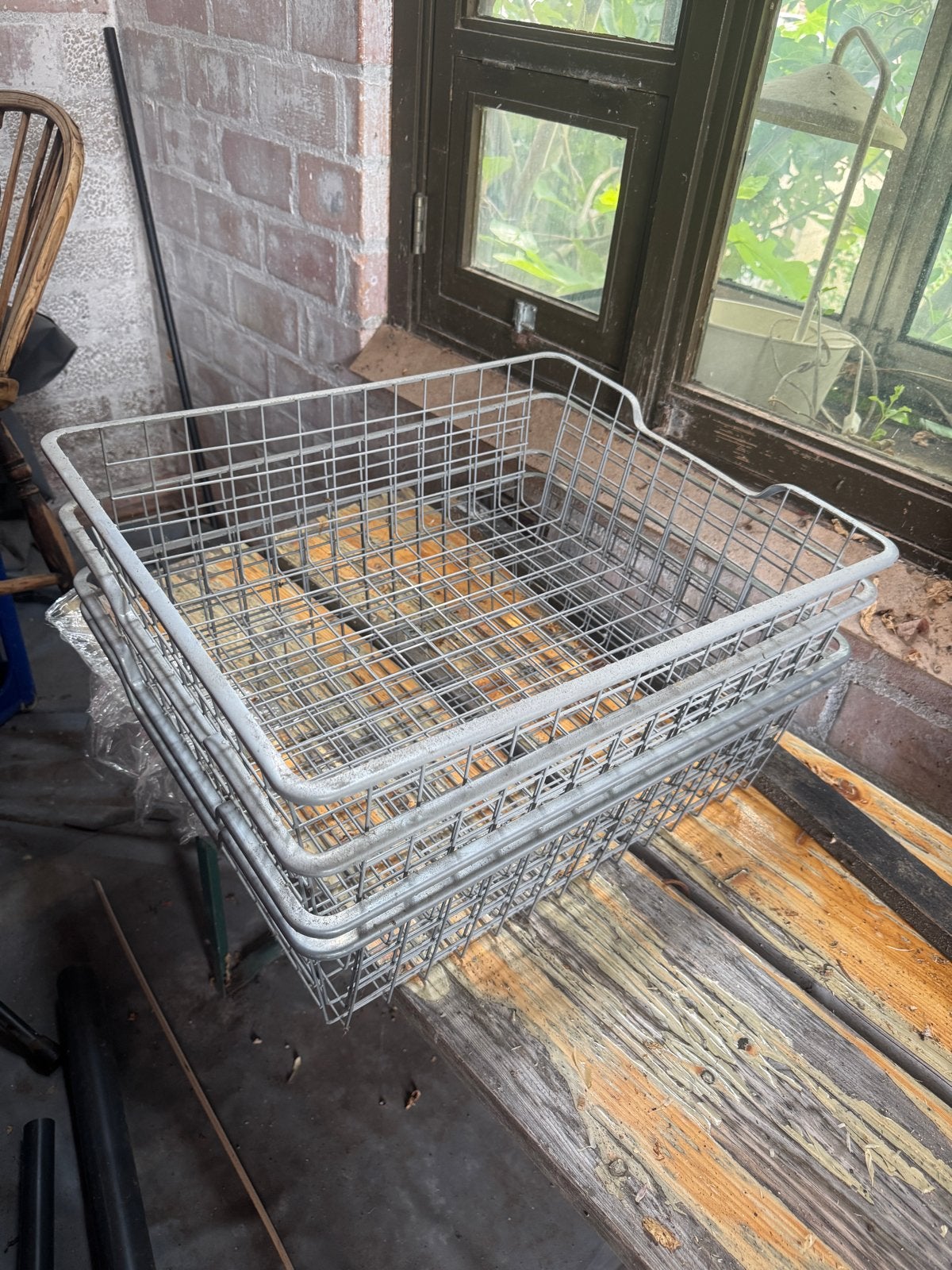Set van 4 metalen draadmanden, Ophalen, Gebruikt, Mand, Met opbergruimte