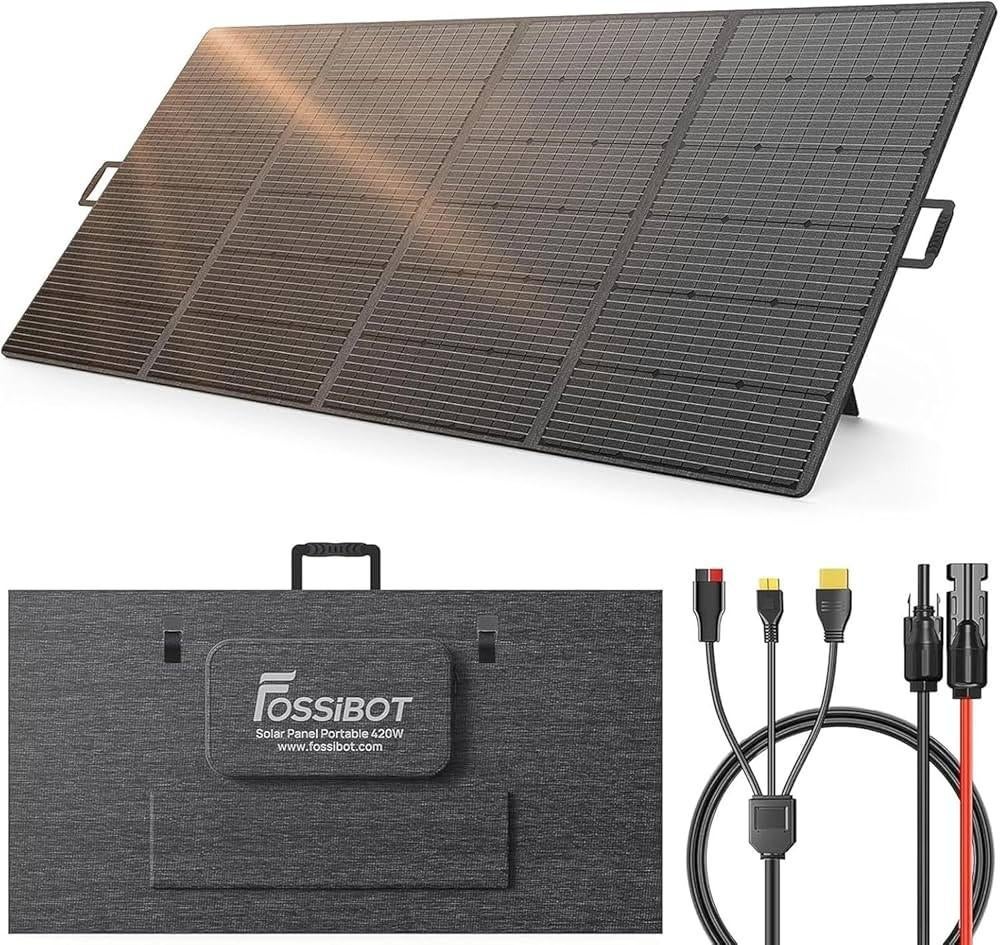 Fossibot 420W Uitklapbaar Zonnepaneel voor powerstation, Ophalen of Verzenden, Zo goed als nieuw