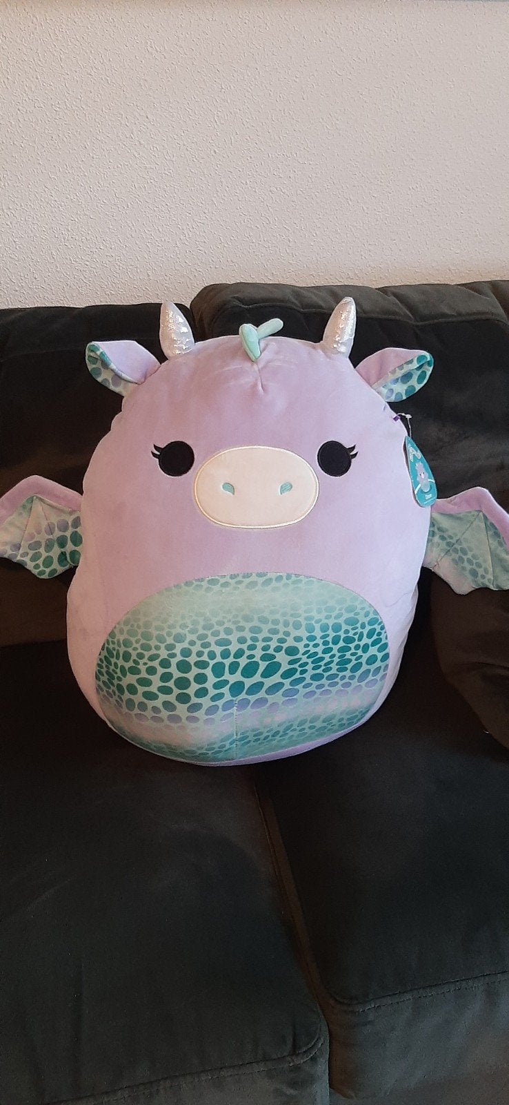Squishmallow Drow Draak Knuffel - Nieuw!, Paars, Overige karakters, Overige typen, Nieuw