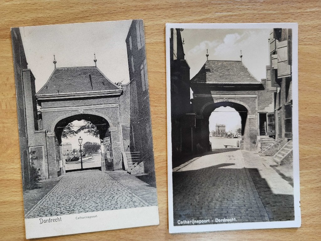 ansicht DORDRECHT Catherijnepoort (2x), Ophalen of Verzenden, Voor 1920, Zuid-Holland