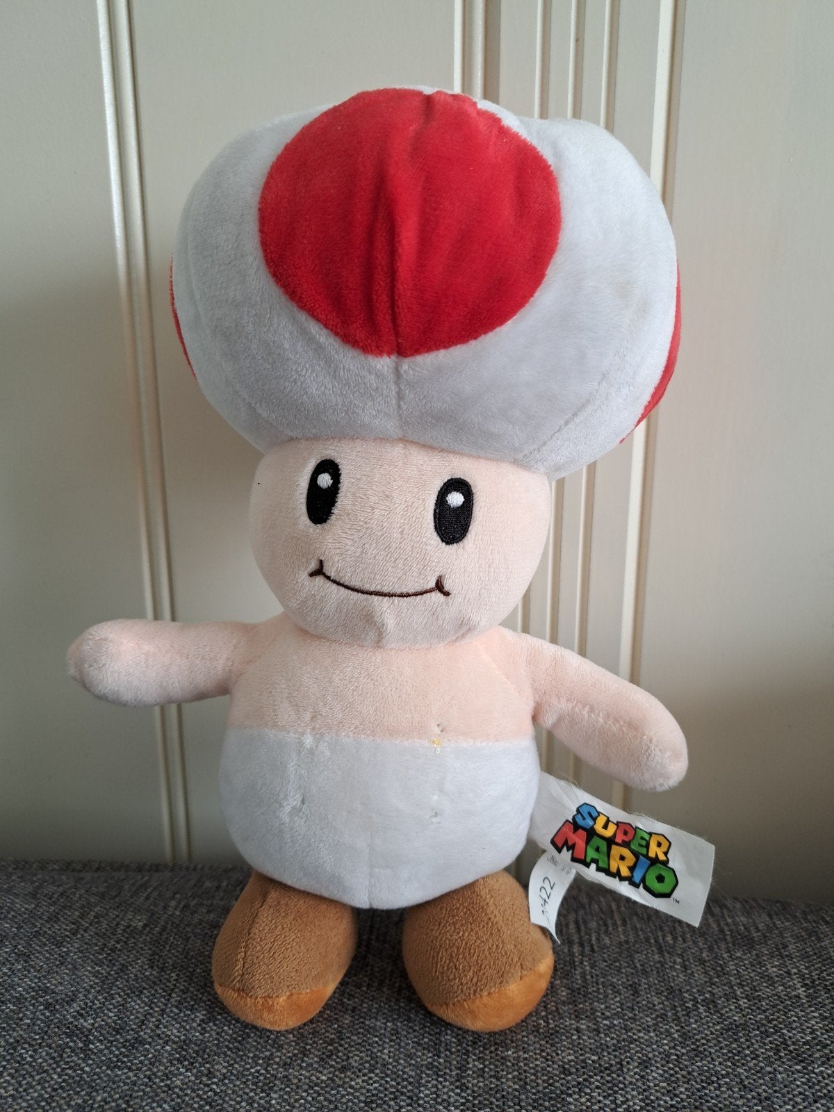 30.  Super Mario Toad Knuffel - 26cm, Gebruikt, Overige typen, Ophalen of Verzenden, Nintendo