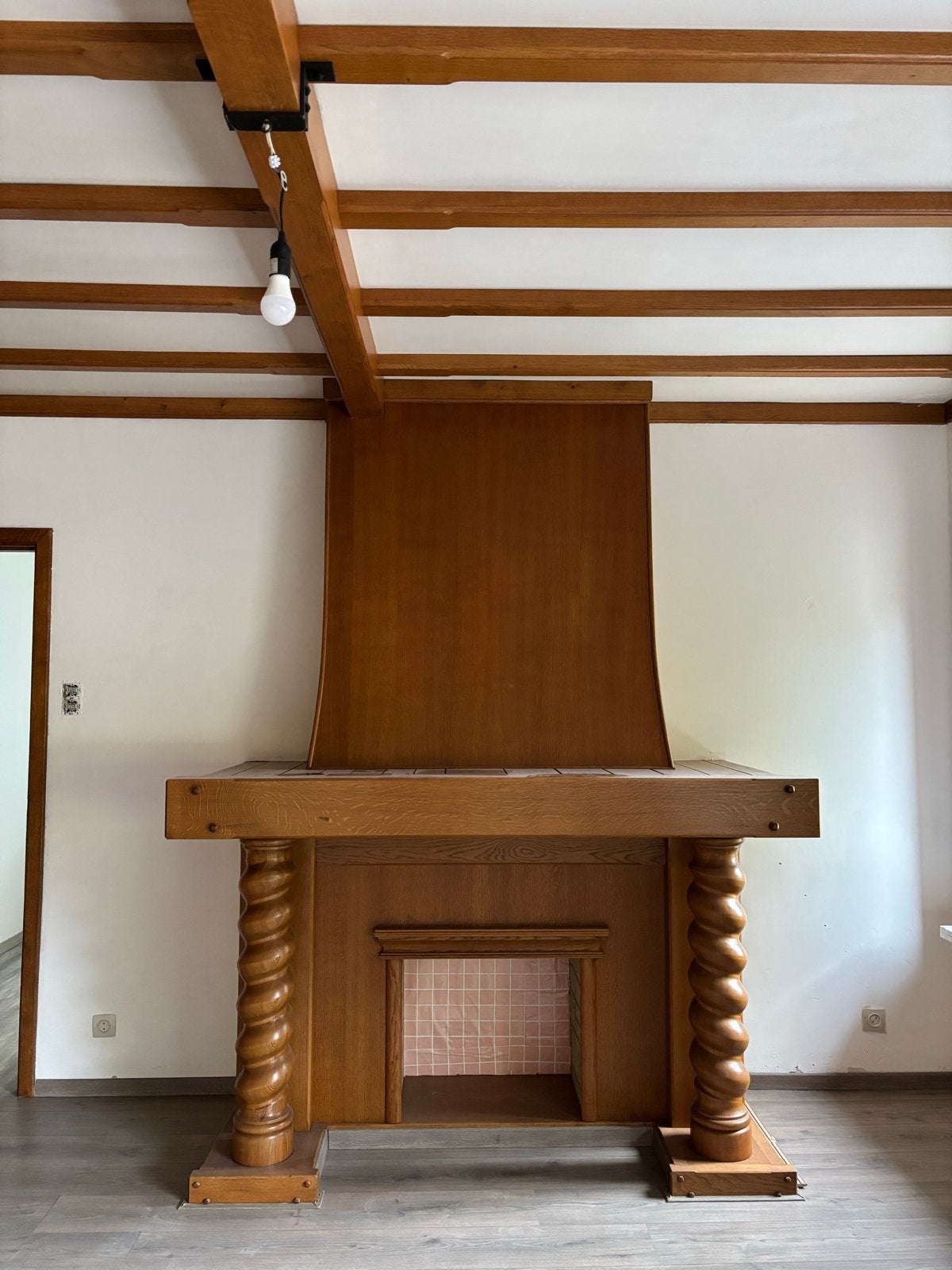 Landelijk houten sierschouw - 200x120cm, Ophalen, Zo goed als nieuw, Inbouwhaard, Overige soorten