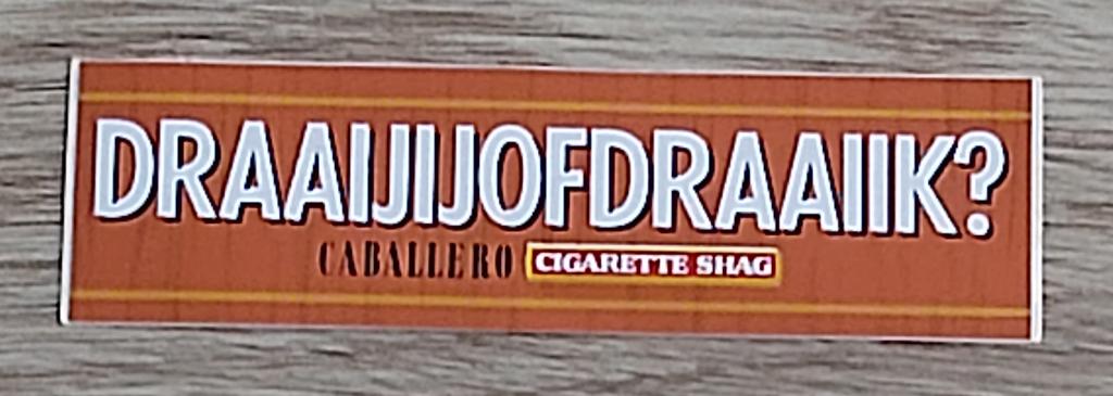 Oude Sticker DRAAIJIJOFDRAAIIK! Caballero., Ophalen of Verzenden, Zo goed als nieuw, Overige typen