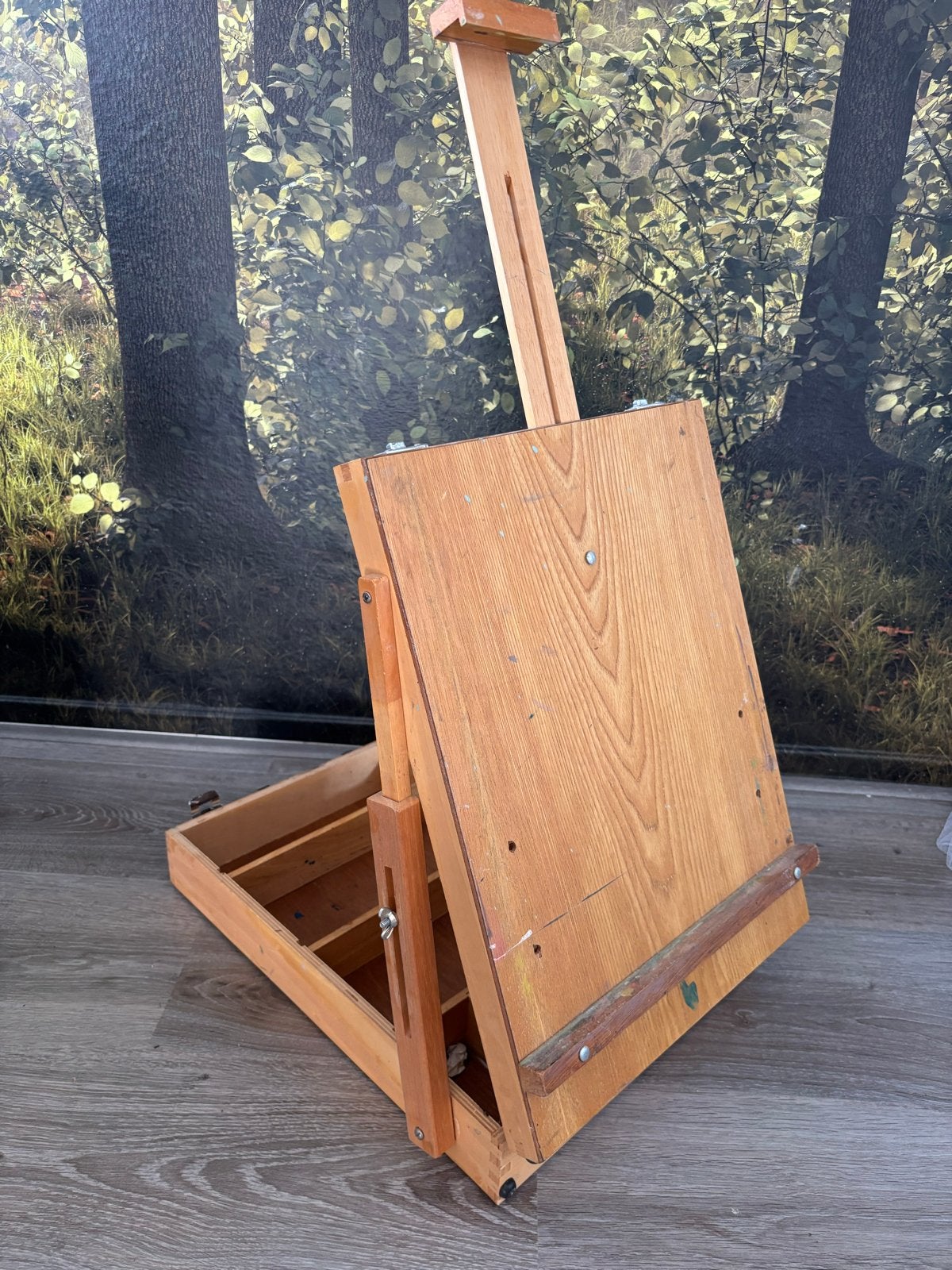 Houten veldezel / schilderkist - Gebruikt, Ophalen of Verzenden, Gebruikt, Ezel