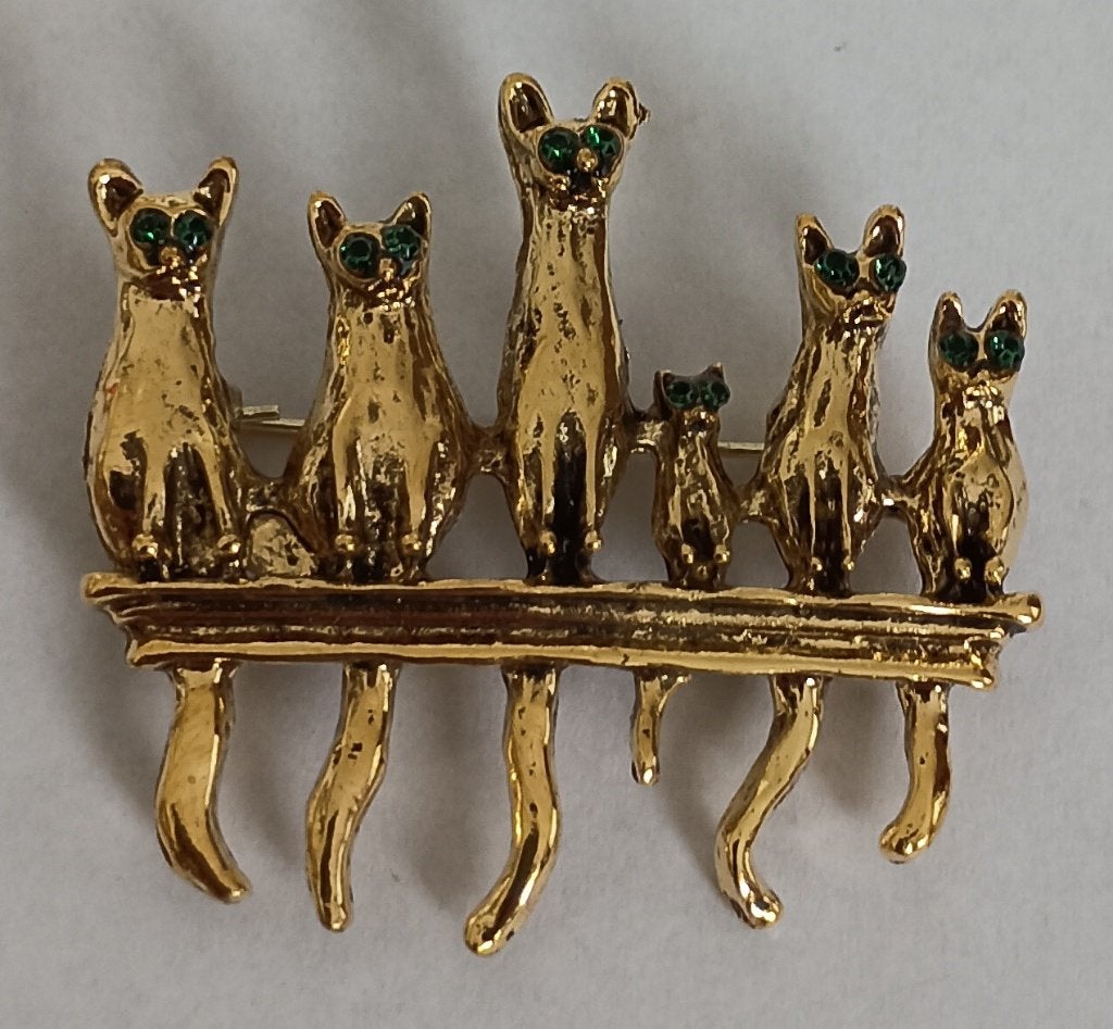Katten broche, Overige materialen, 4 tot 7 cm, Overige kleuren, Nieuw
