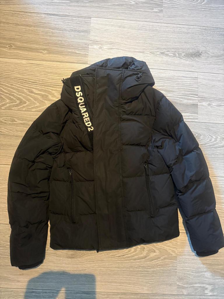 Dsquared2 gewatteerde jas (maat 44), Kleding | Heren, Jassen | Winter, Ophalen of Verzenden, Zo goed als nieuw, Zwart