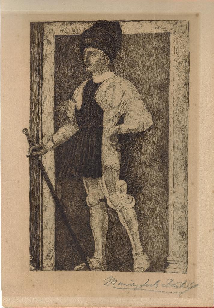 Mariejules Déhé oid. ets "Schildwacht", gesigneerd, Antiek en Kunst, Ophalen