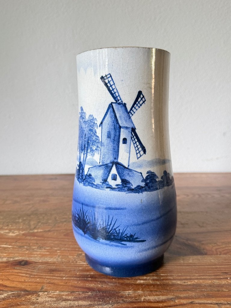 Vaas / bloemenvaas - Delfts Blauw Aardewerk, Ophalen of Verzenden
