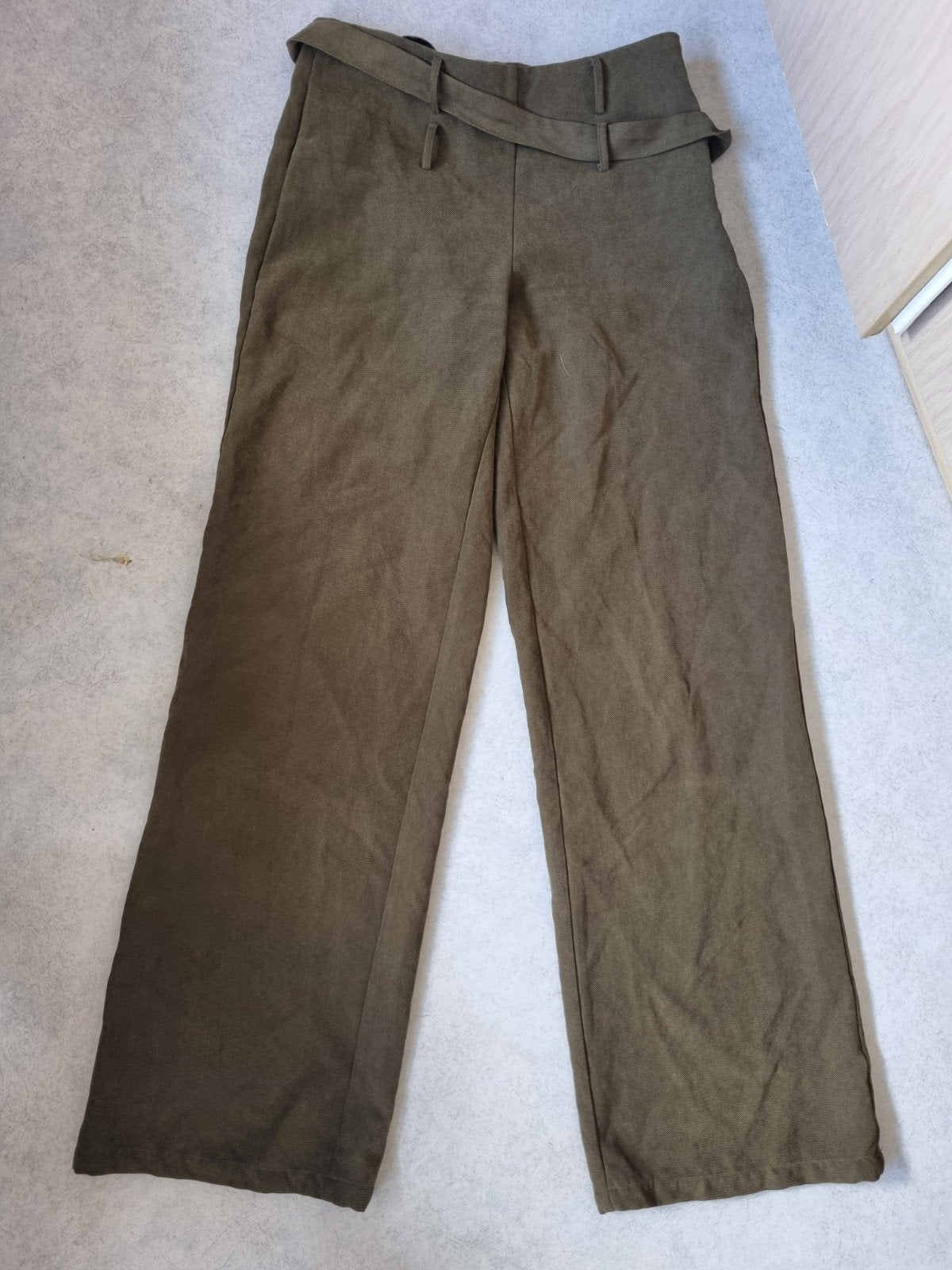 Mooie groene dames wide legg broek s 36, Nieuw, Ophalen of Verzenden, Maat 36 (S), Lang