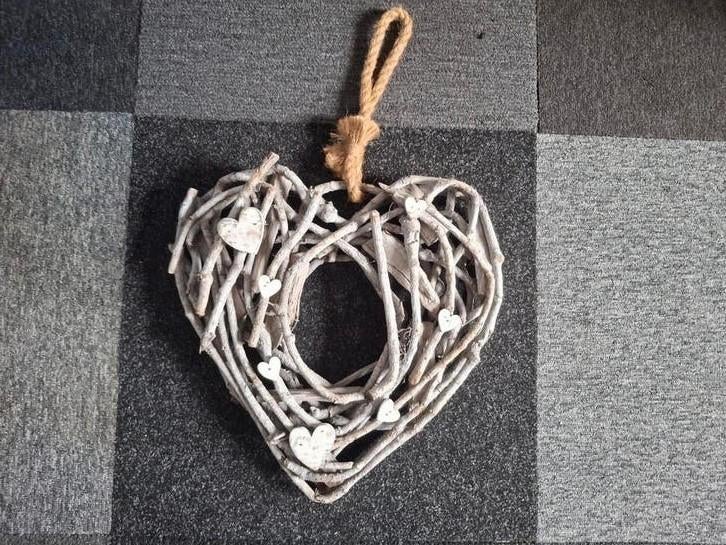 Decoratieve Drijfhout Hart Krans - Uniek en Landelijk, Ophalen of Verzenden
