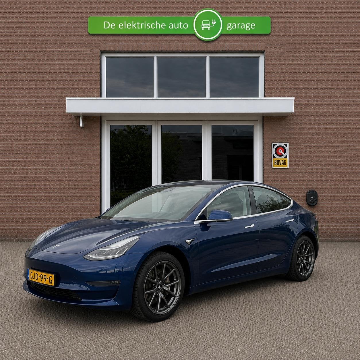 Tesla Model 3 Long Range AWD 75 kWh | SoH 86.2% | Afneembare, Auto's, Tesla, Automaat, Stof, Blauw, 351 pk