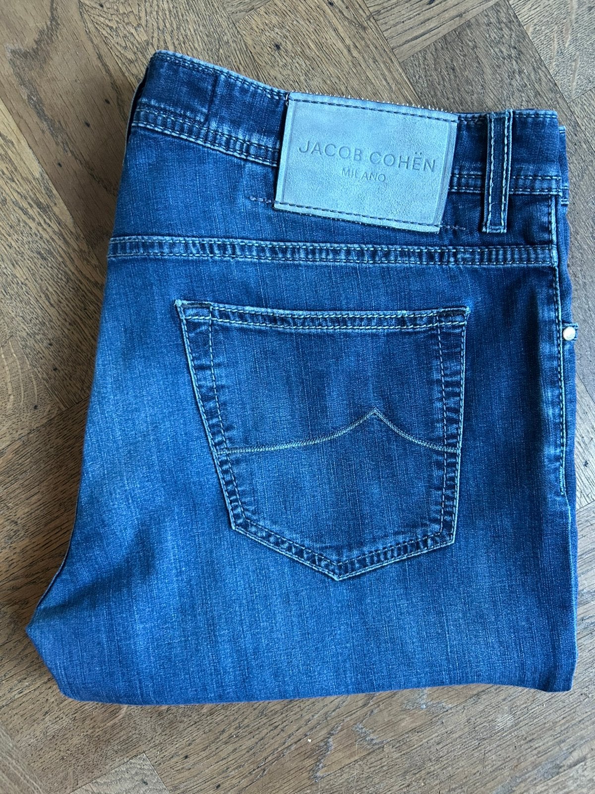 Jacob Cohen Bard jeans maat 36, ingekort, Ophalen of Verzenden, Gedragen, Blauw, W36 - W38 (confectie 52/54)