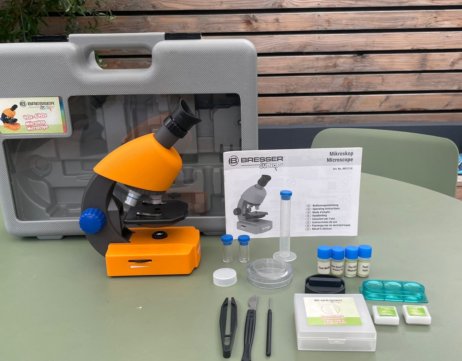 Bresser microscoop junior 40x-640x, Ophalen of Verzenden, Zo goed als nieuw, Jongen of Meisje