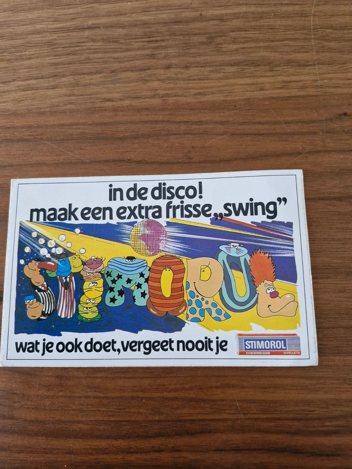 10273 Vintage Stimorol Sticker - Disco Thema, Ophalen of Verzenden, Gebruikt, Merk