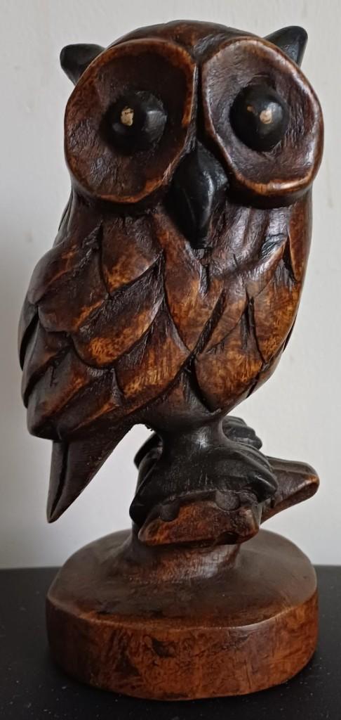 Amsterdamse school hand gesneden grote uil, Ophalen of Verzenden