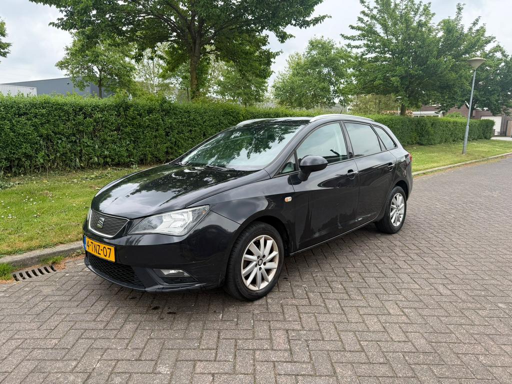 Seat Ibiza 1.2TDI 55KW Ecomotive ST 2014 Zwart, Auto's, Seat, Voorwielaandrijving, 74 pk, 1199 cc, Overige bekleding