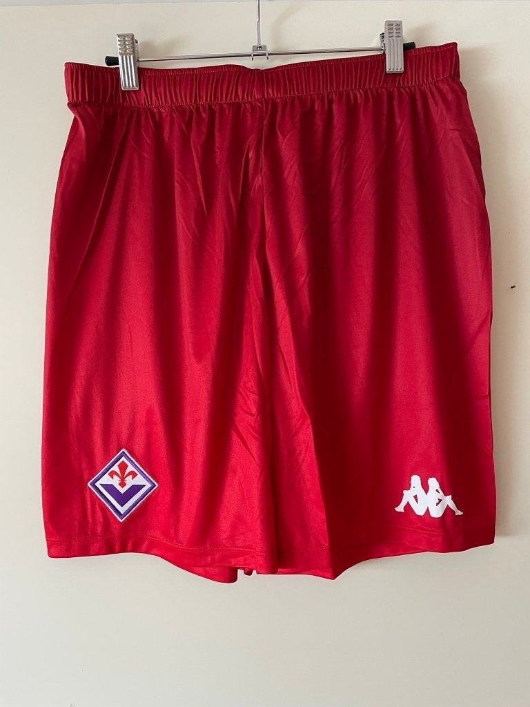 ACF Fiorentina Kappa Voetbalbroekje Nieuw Rood Maat L, Maat 52/54 (L), Kappa, Verzenden, Nieuw
