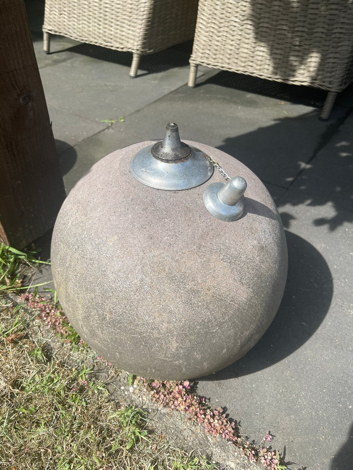 Decoratieve tuinbol met oliebrander (2 stuks), Tuin en Terras, Ophalen, Gebruikt