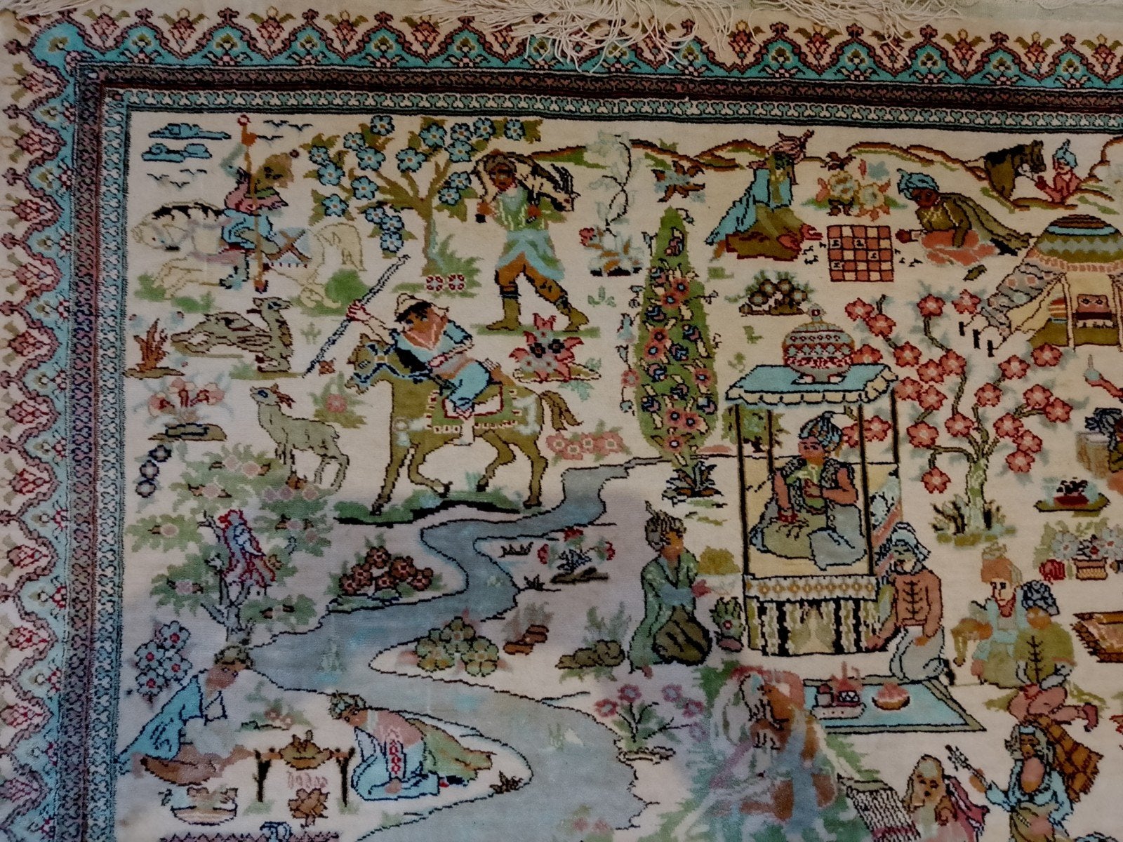 Silk of silk Hereke carpet Turkije., Antiek en Kunst, Ophalen of Verzenden