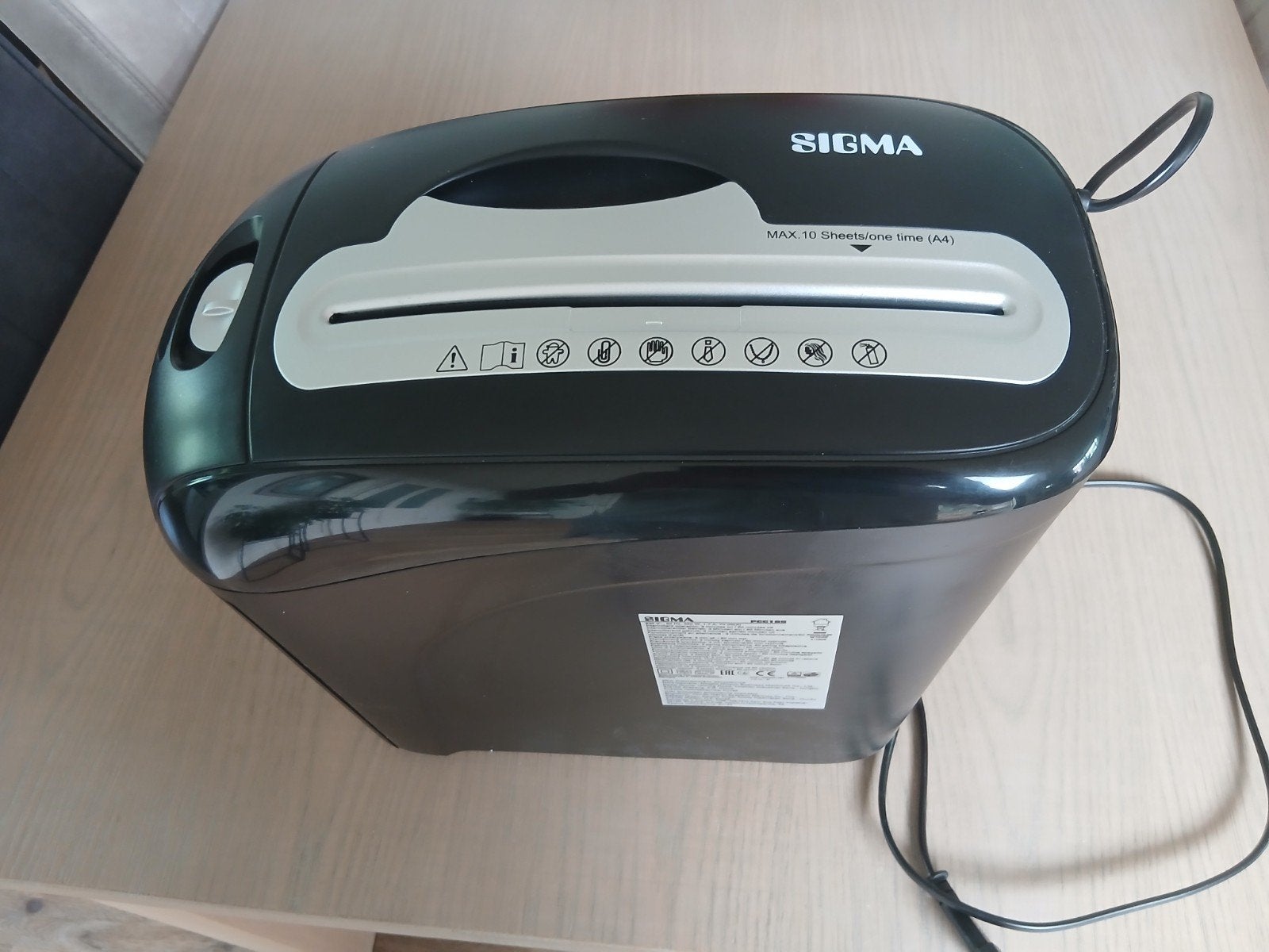 Papier versnipperaar Sigma vrijwel nieuw, Diversen, Ophalen