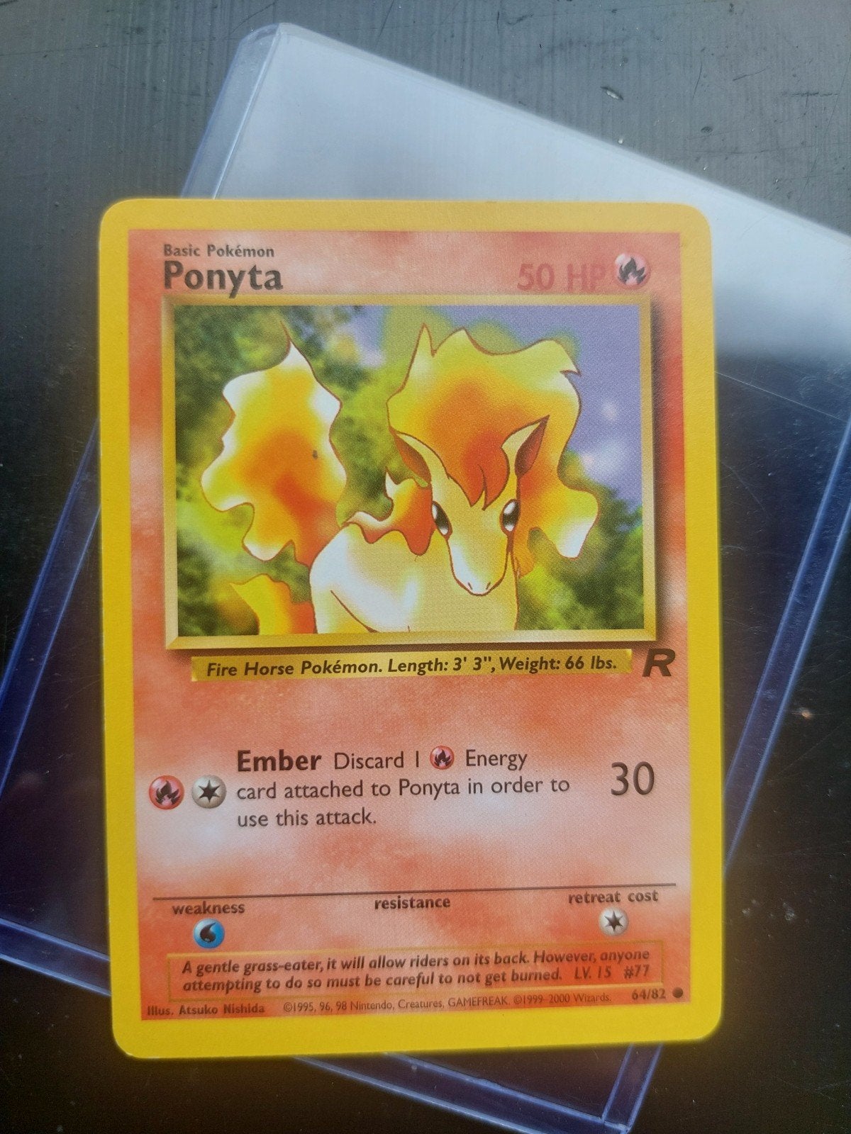 Ponyta Pokémon Kaart, Ophalen of Verzenden, Gebruikt, Losse kaart