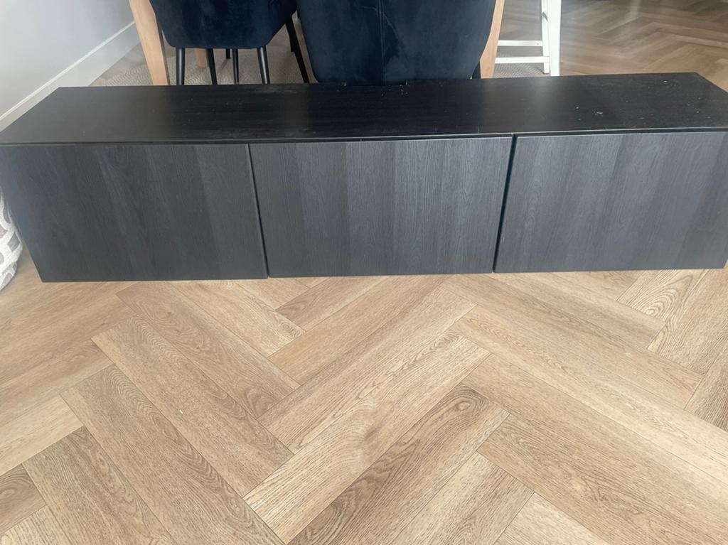 Tv meubel ikea Besta, 150 tot 200 cm, Ophalen of Verzenden, Zo goed als nieuw, Minder dan 100 cm