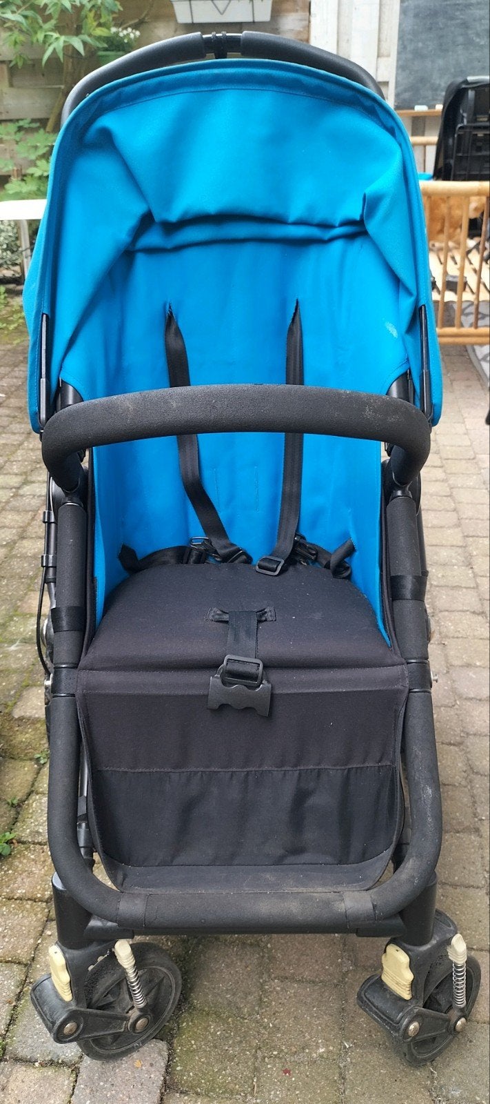 Bugaboo Cameleon kinderwagen - Blauw/Zwart, Gebruikt, Bugaboo, Verstelbare duwstang, Ophalen