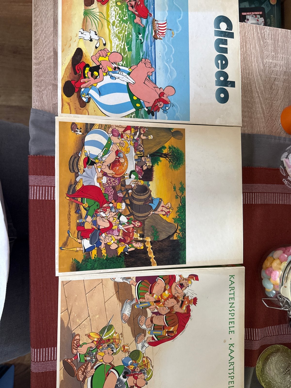 Asterix Cluedo & Kaartspellen - Vintage Bordspellen, Hobby en Vrije tijd, Gezelschapsspellen | Kaartspellen, Gebruikt, Drie of vier spelers