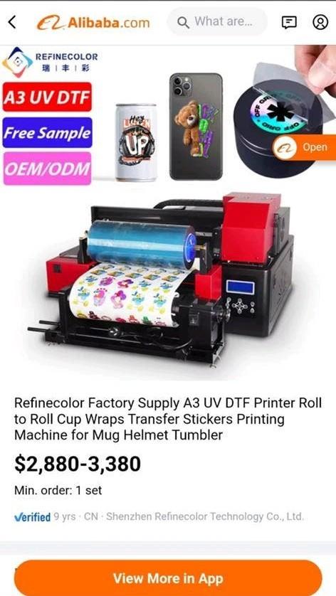 Professionele UV DTF Sticker Printer - ZGAN, Computers en Software, Printers, Ophalen, Printer, Refinecolor, Overige technieken