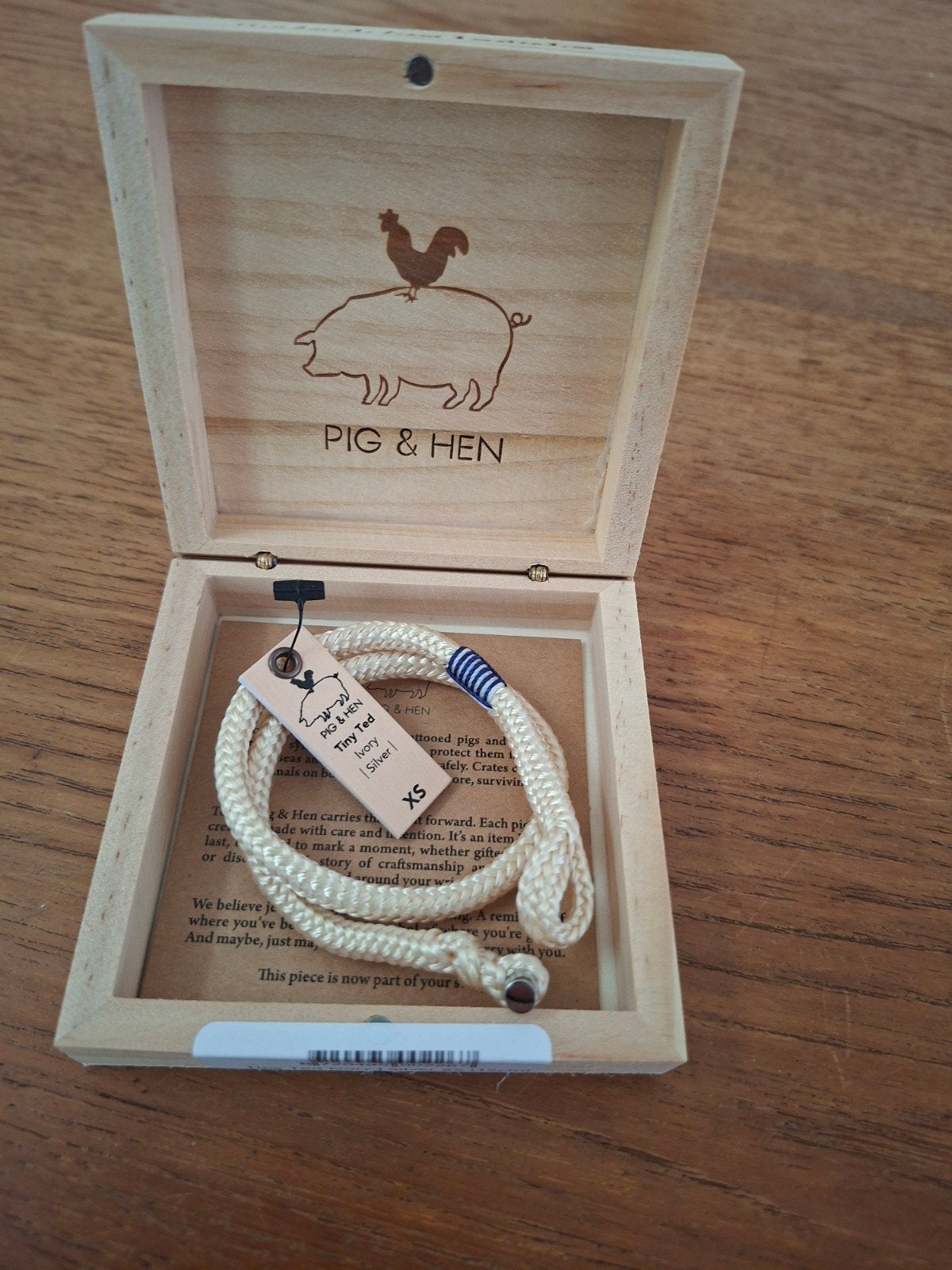Nieuwe Pig and Hen Tiny Ted Ivory | Silver XS (15cm) armband, Ophalen of Verzenden, Nieuw, Wit, Overige materialen