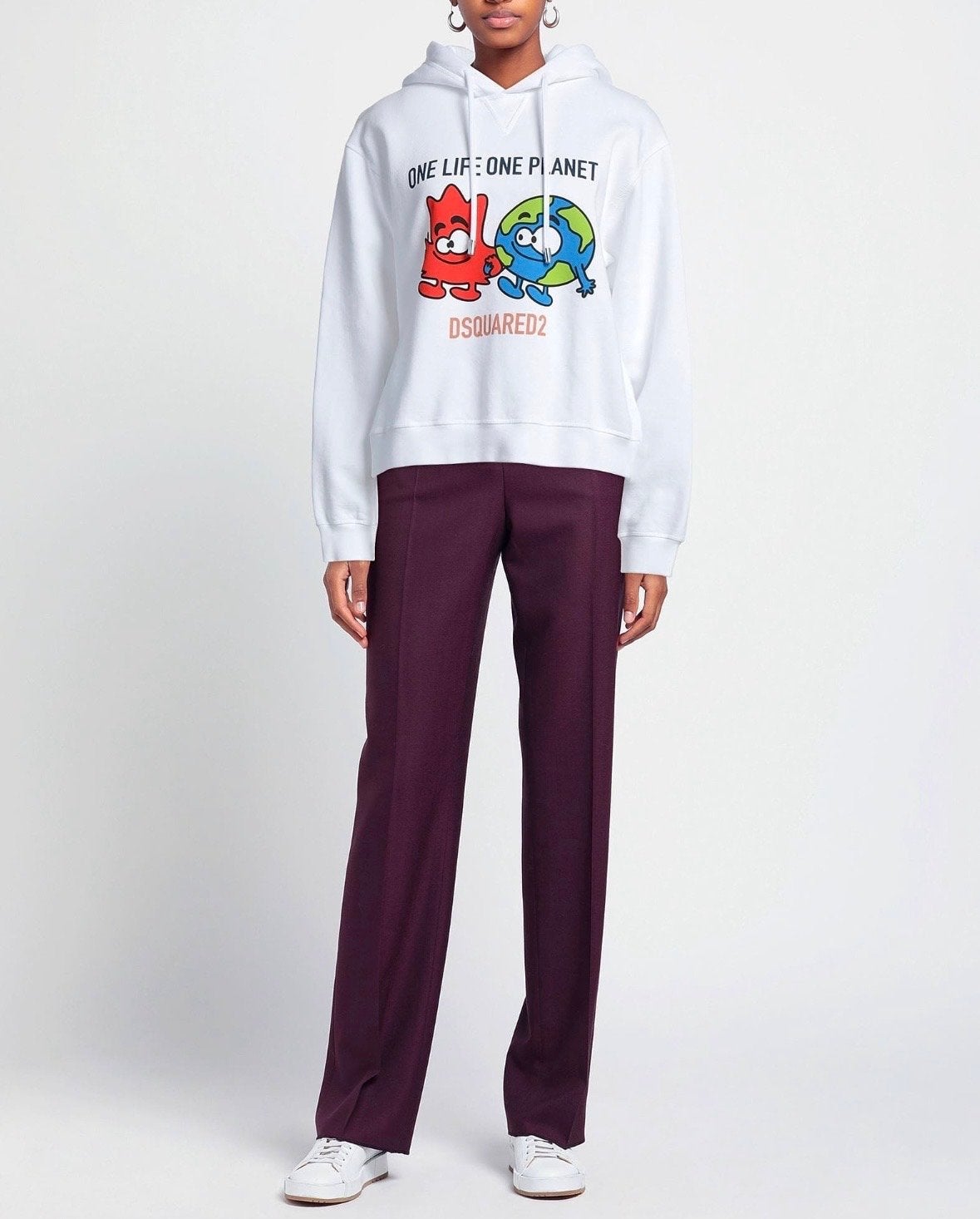 Dsquared2 One Life One Planet Hoodie Maat S, Ophalen of Verzenden, Nieuw, Maat 36 (S), Wit