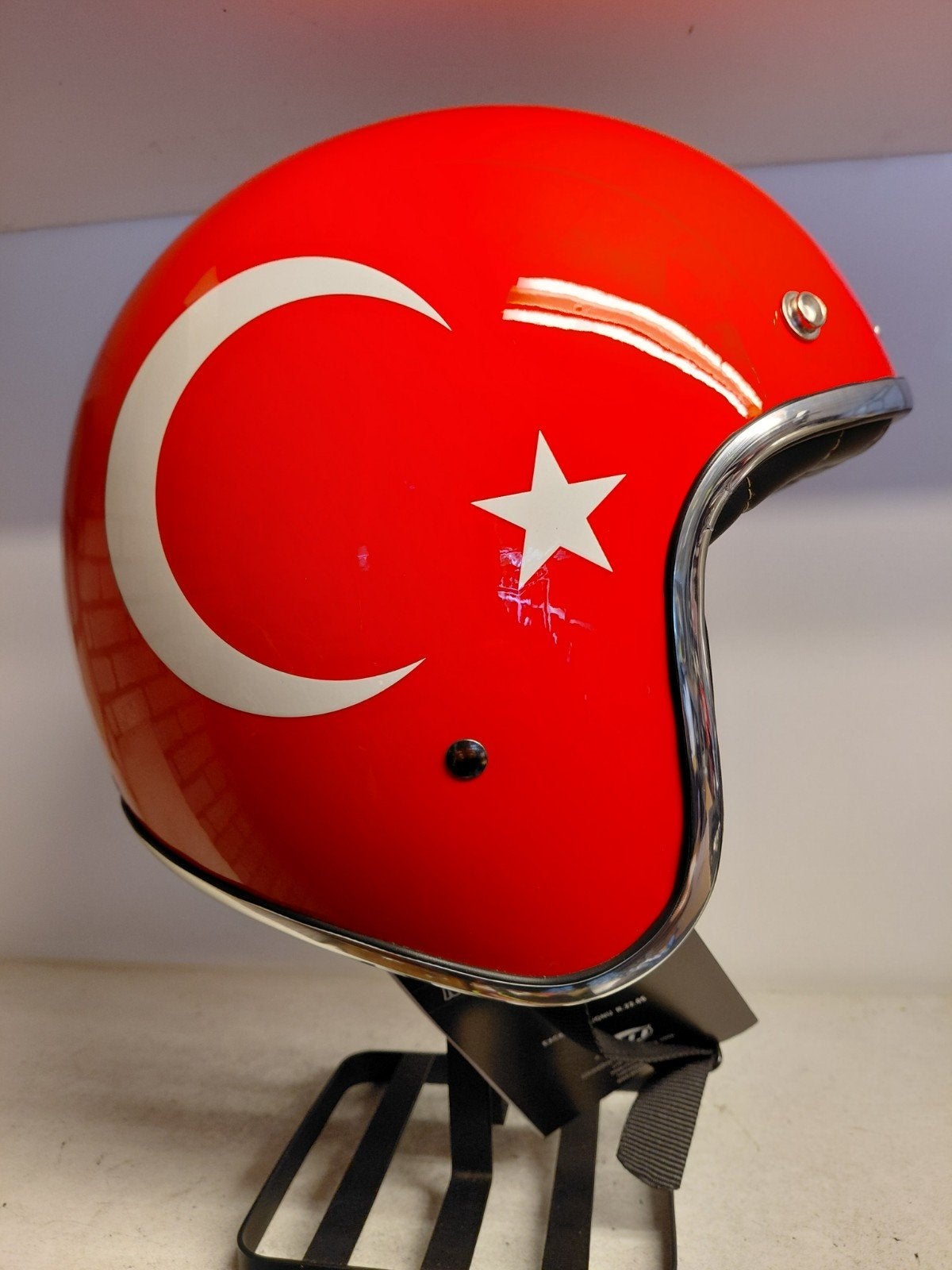 Nieuwe helm Turkse vlag maat L, Dames, Jethelm, Ophalen of Verzenden, L