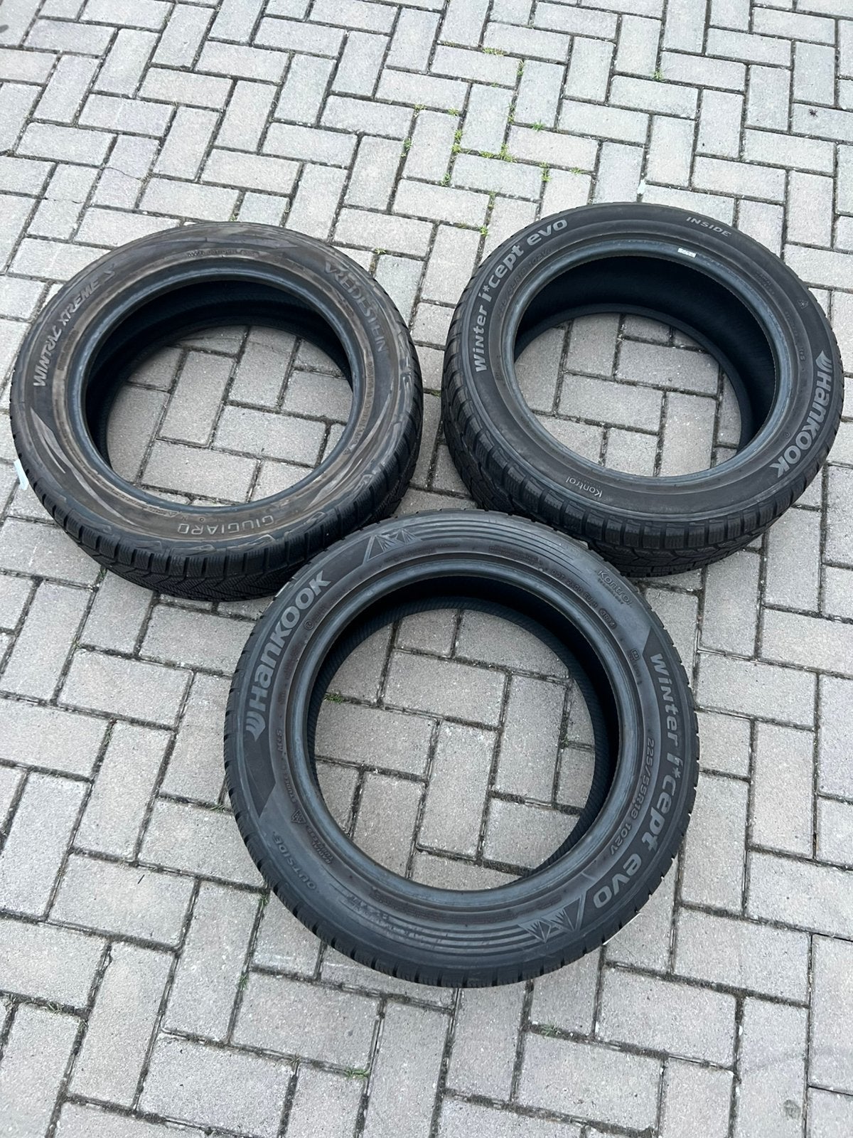 Winterbanden 225/55R18 Hankook 6,5mm, Auto diversen, Wieldoppen, Ophalen of Verzenden, Zo goed als nieuw