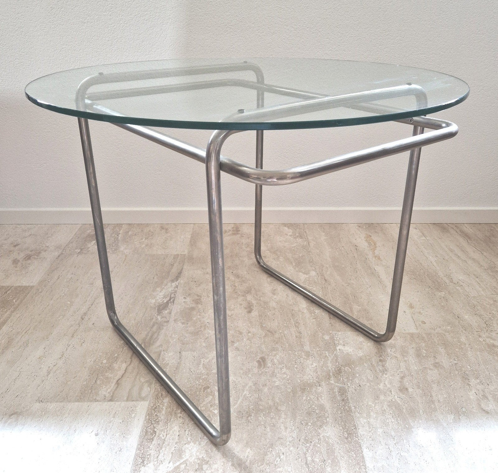 Marcel Breuer K40 koffietafel / salontafel uitvoering Tecta., Ophalen, 50 – 75, Gebruikt, Rond