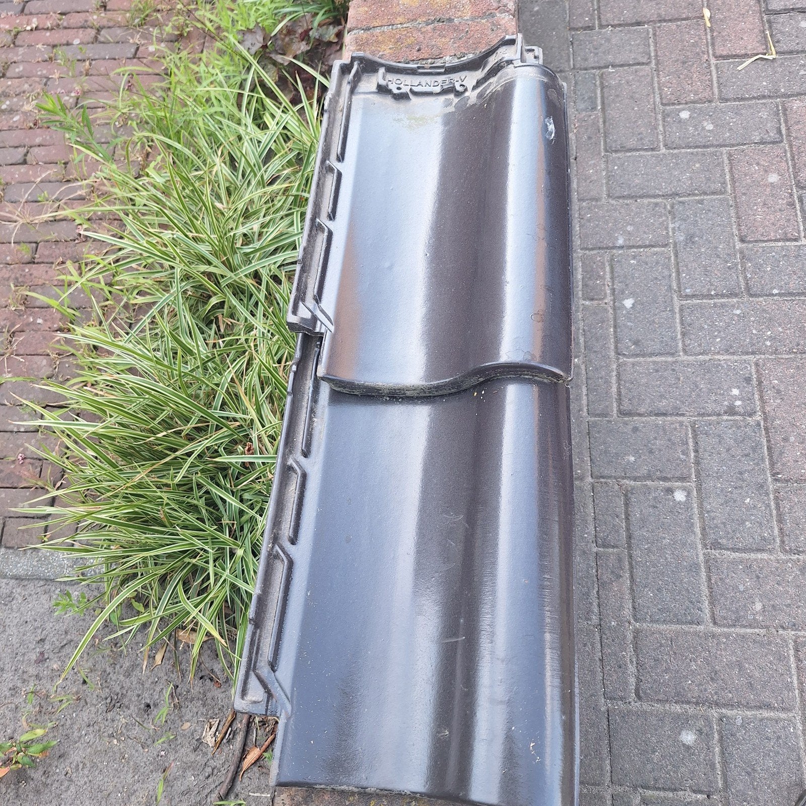 Monier 6 dakpannen 28 stuks gratis, Ophalen, Steen of Klei, Zwart, Minder dan 5 m²
