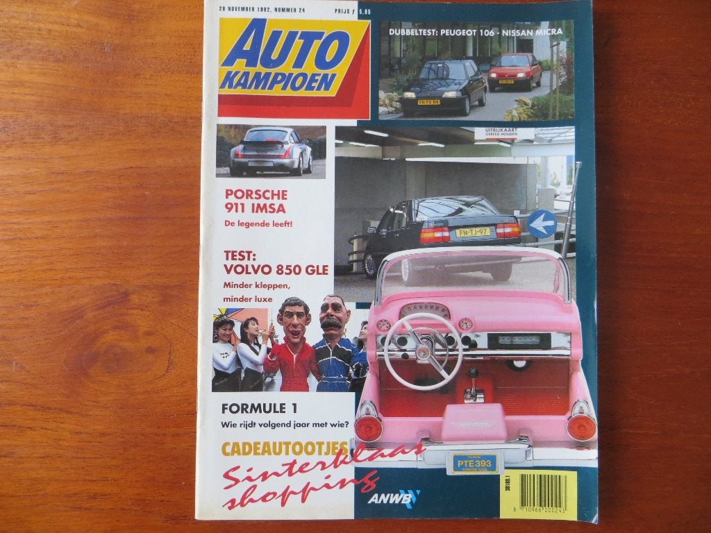 Autokampioen nr. 24 1992 Volvo 850 GLE, Porsche 911 IMS, Ophalen of Verzenden, Nieuw, Porsche
