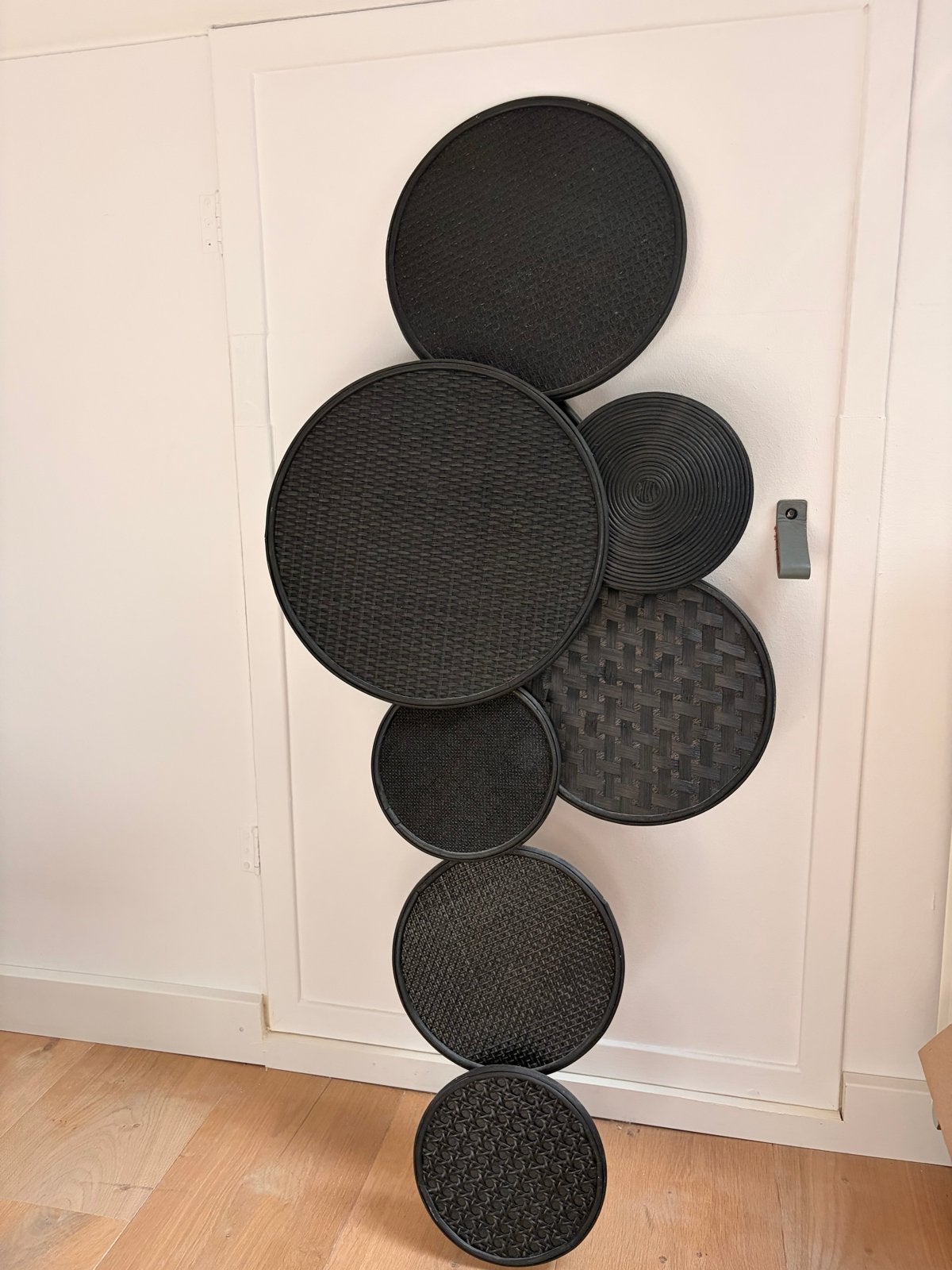 Muurornament By-Boo Round & Round Zwart, Huis en Inrichting, Woonaccessoires | Wanddecoraties, Ophalen, Metaal, Zwart, Decoratieobject