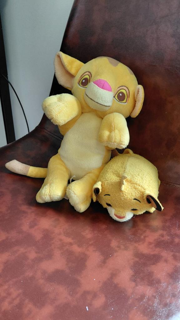 Lion king Simba knuffels Disney, Ophalen of Verzenden, Zo goed als nieuw, Overige typen