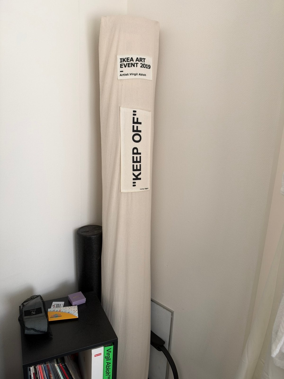 Virgil Abloh x IKEA "KEEP OFF" Rug 200x300 CM Grey/White, Ophalen, Blauw, 200 cm of meer, Rechthoekig