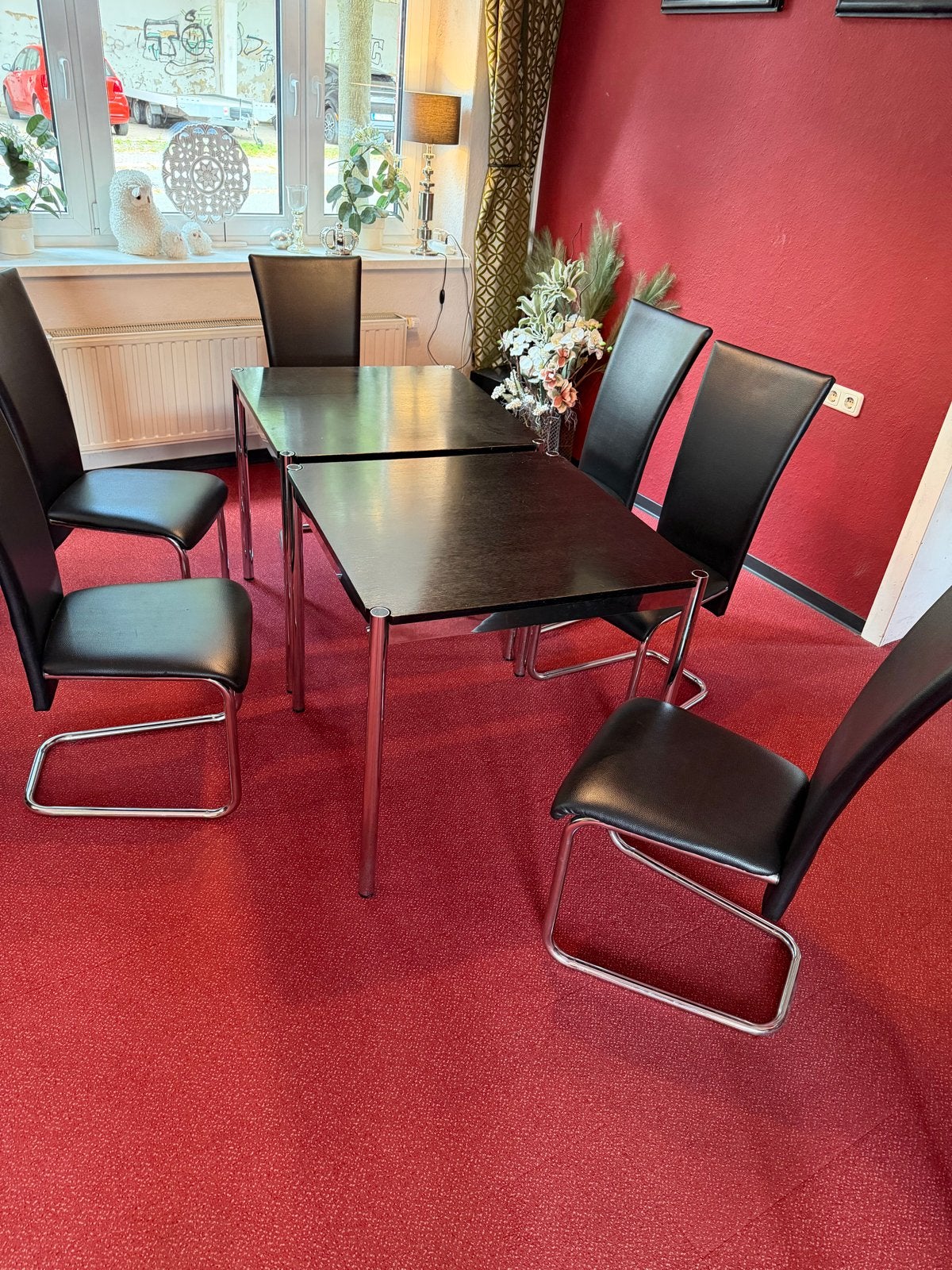 USM Haller Tafel / Bureau 0,75x0,75x0,74 - 5 stuks, Gebruikt, Vierkant, Tot twee personen, Metaal