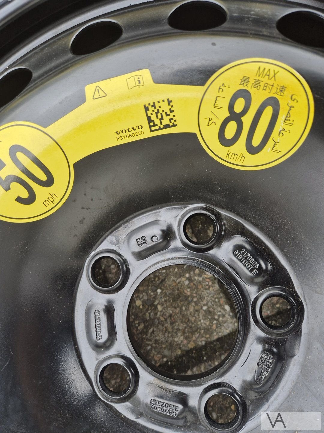 Volvo V60 V70 V90 S80 S90 thuiskomer 17 inch, Auto-onderdelen, Gebruikt, -, -, Banden en Velgen