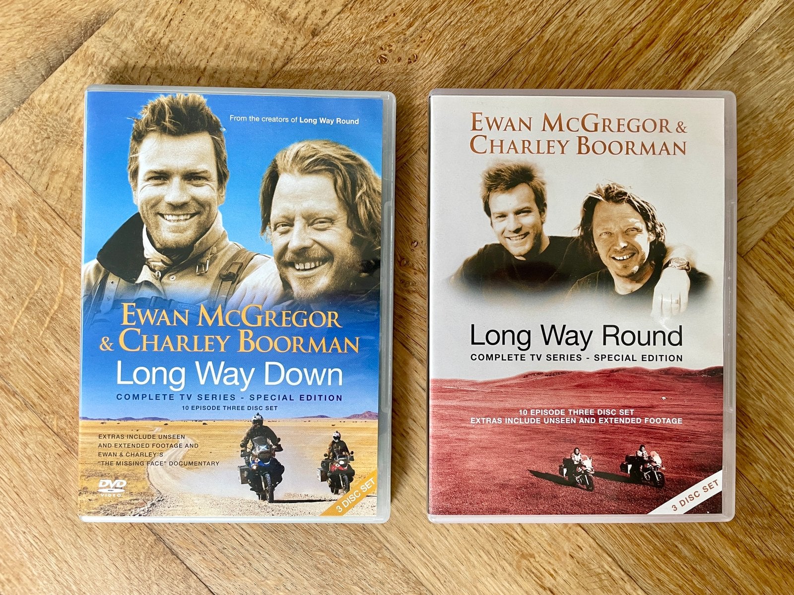 Long Way Down + Long Way Round Serie op DVD (nette staat), Cd's en Dvd's, Engels, Vanaf 16 jaar, Engels, Ophalen of Verzenden
