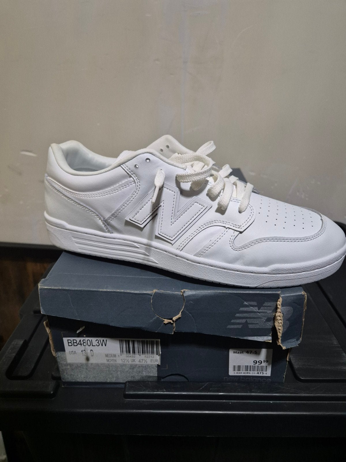 New Balance BB480L3W sneakers - Maat 47.5, Kleding | Heren, Schoenen, New Balance, Wit, Nieuw, Ophalen of Verzenden