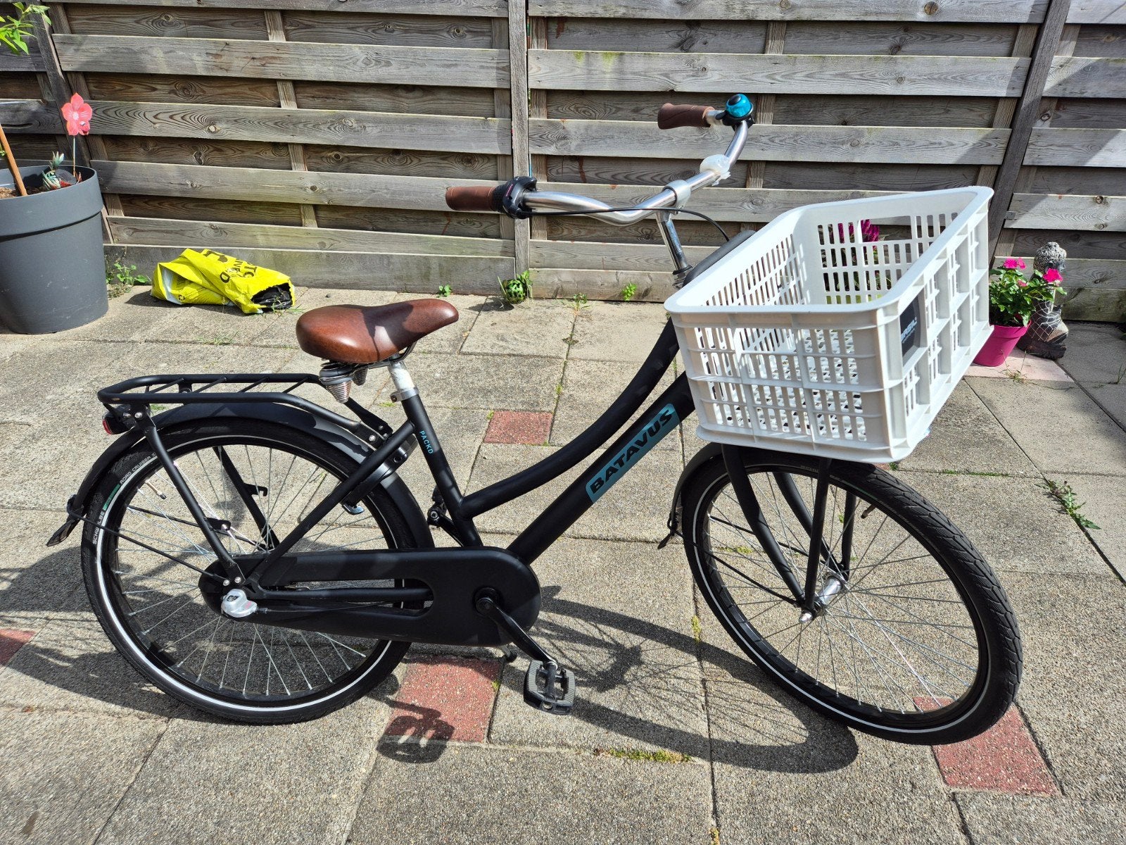 Batavus PackD transportfiets met mand 24 inch, Fietsen en Brommers, Ophalen, Versnellingen, Batavus, Trommelrem