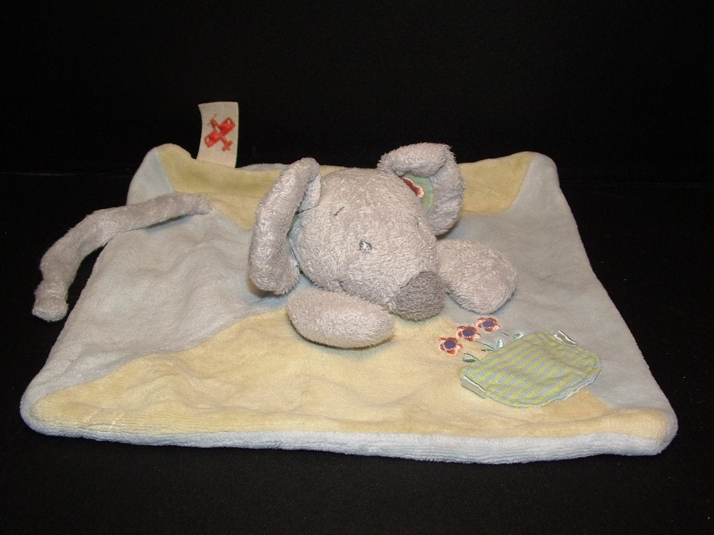NICOTOY MUIS SPITSY KNUFFELDOEK VELOURS BLAUW/GROEN VERDEELD, Kinderen en Baby's, Nieuw, Ophalen of Verzenden, Middelgroot (20 tot 80 cm)