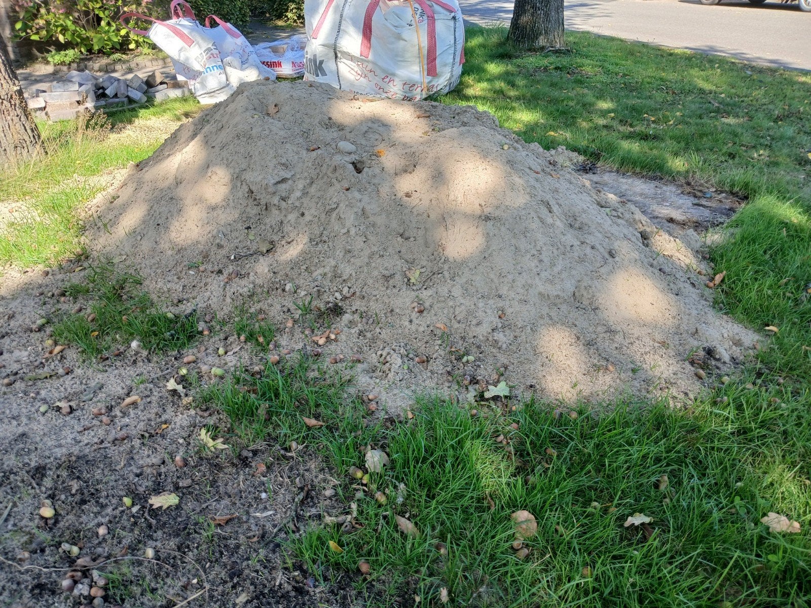 GRATIS nieuw  ophoogzand, Tuin en Terras, Ophalen, Nieuw, Ophoogzand