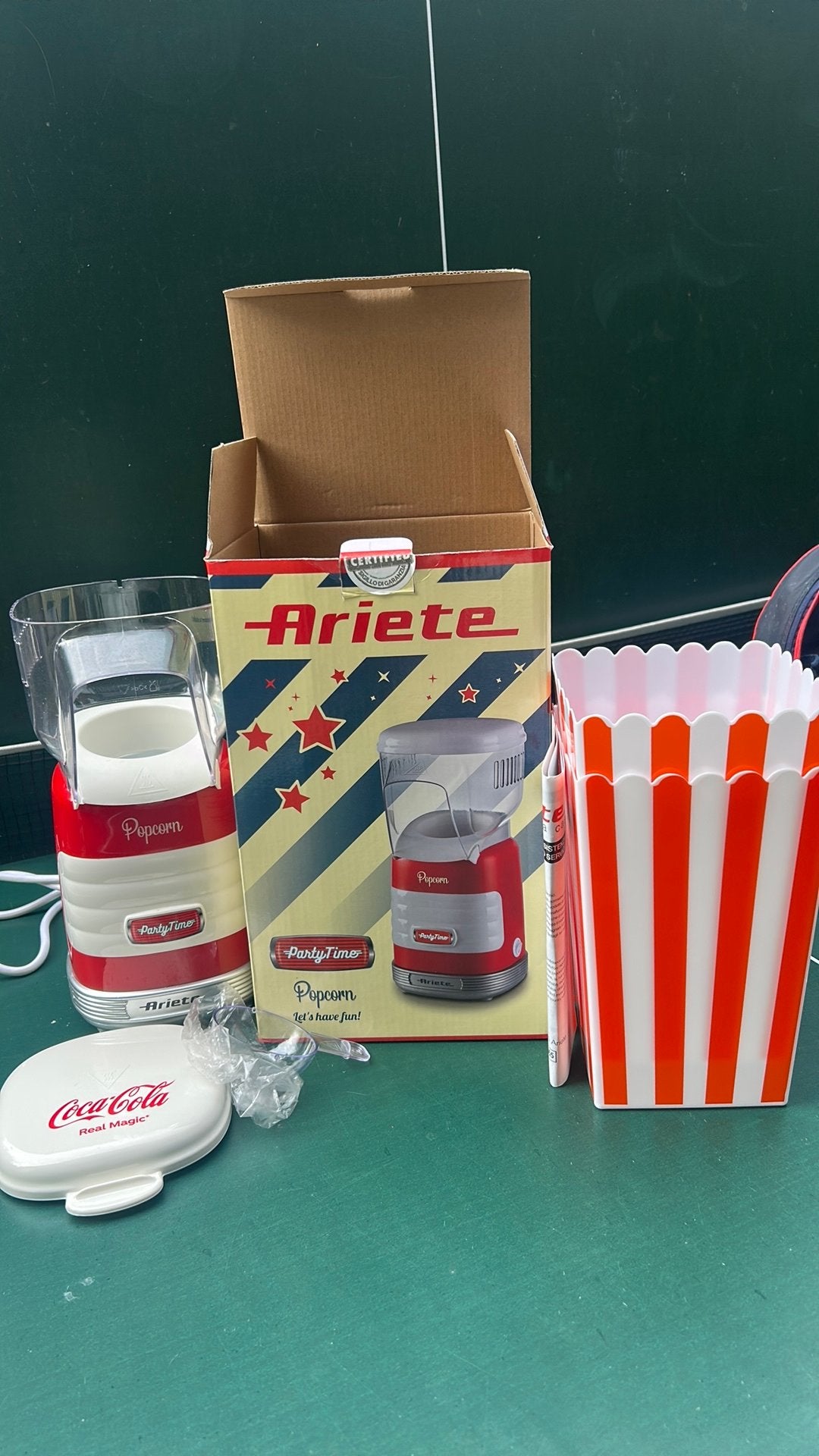 Ariete Party Time Popcornmachine, Retro, doos & accessoires, Ophalen of Verzenden, Nieuw