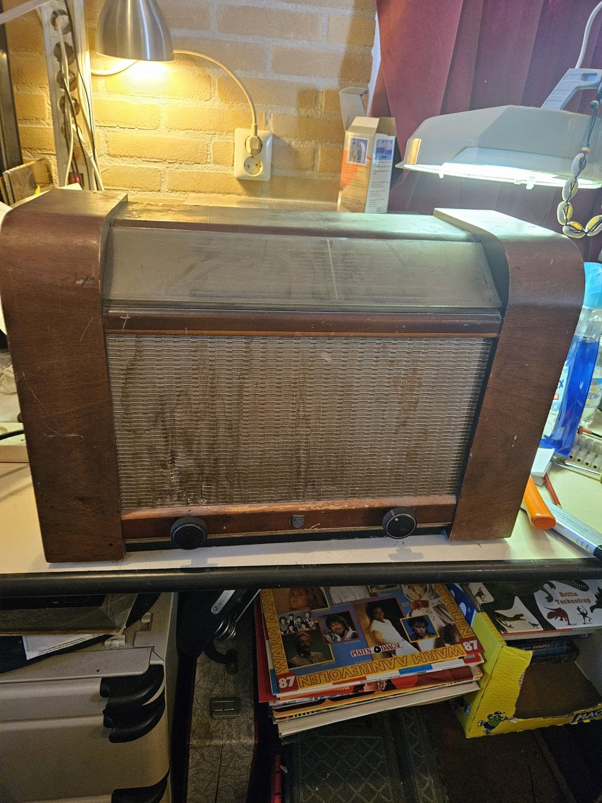 Philips buizenradio - defect voor onderdelen/reparatie, Ophalen of Verzenden, Niet werkend, Radio, Philips